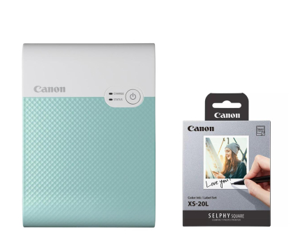 Drukarka do zdjęć Canon Selphy Square QX10 zielony + papier XS-20L